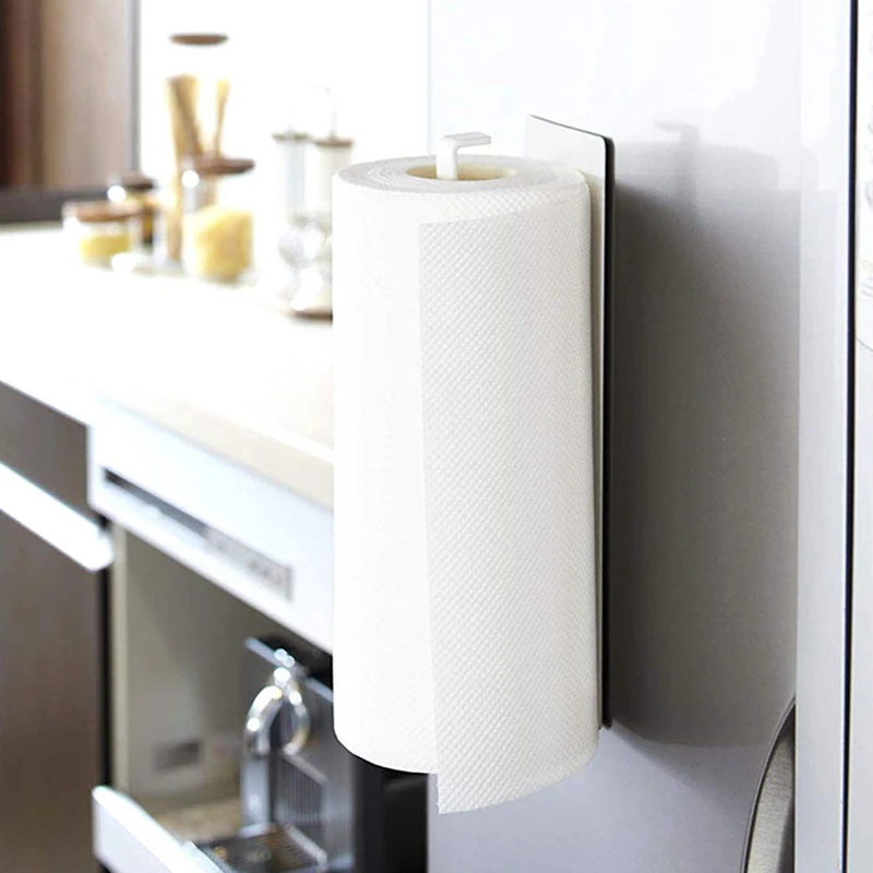 Fridge Magnet Paper Holder Towel Rack Spice Organizer Kitchen Space Saving paper towel holder towel rack kitchen storage rack paper towel rack