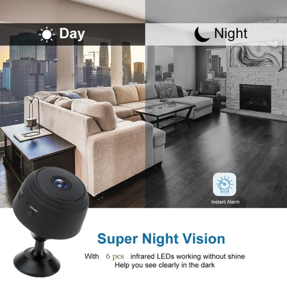 4k video camera A9 Mini Night Version Camera Wireless WiFi IP Network Monitor Security Cam HD 1080P Micro Voice Video Home Security P2P Camera night vision camcorder