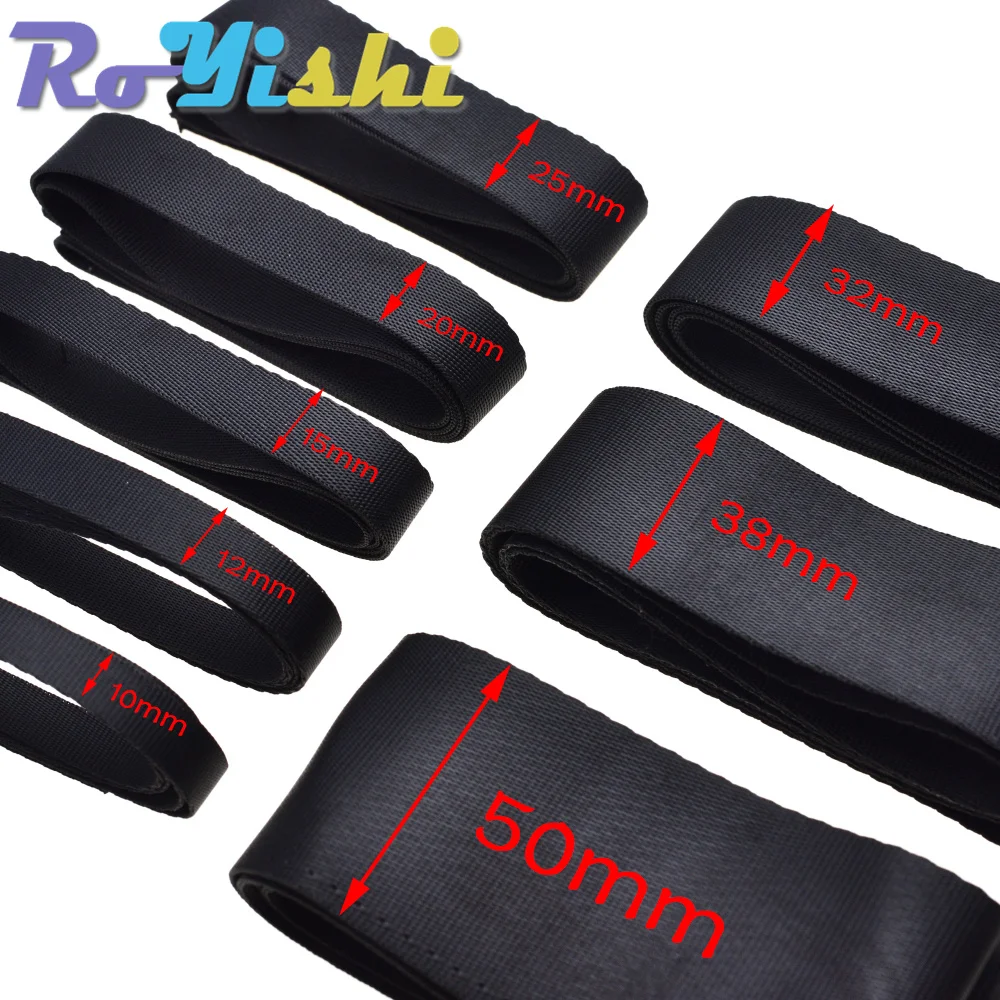 Polyester Webbing Ribbon Webbing Ribbon 1 Yard Polyester Fibre Webbing Ribbon Band Strap Tape Dog Collar Harness Outdoor Backpack Bag Parts