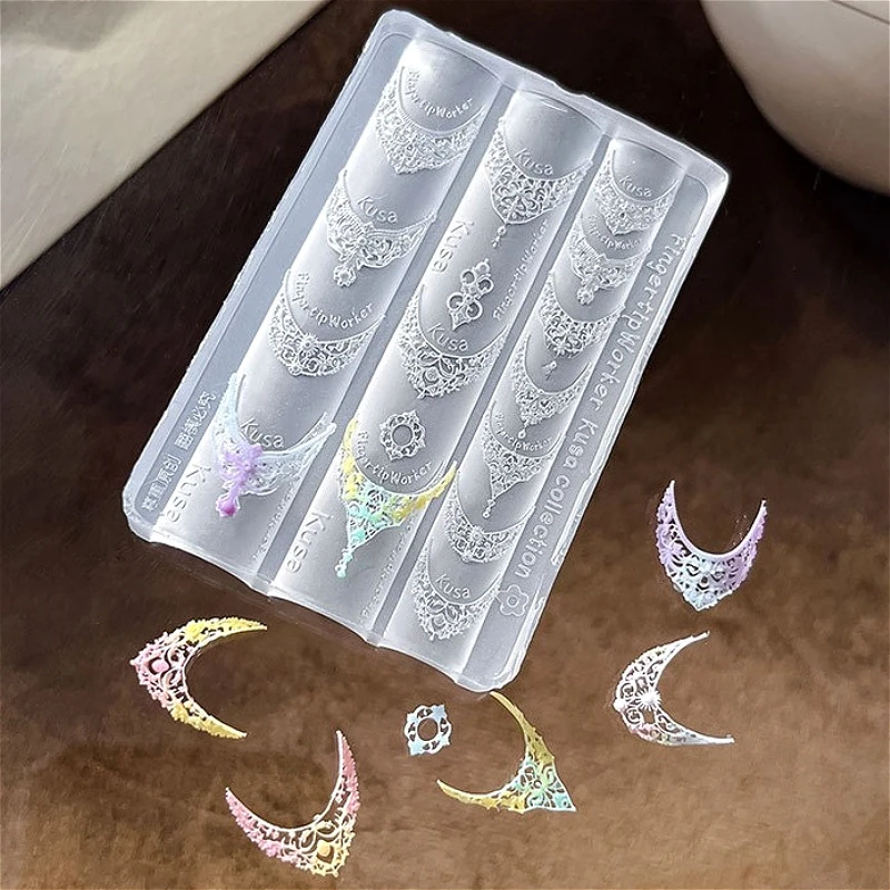 쥬얼리 목걸이 체인 레이스 연꽃 튤립 백합 꽃 해파리 조개 별 리본 네일 아트 실리콘 조각 몰드 템플릿