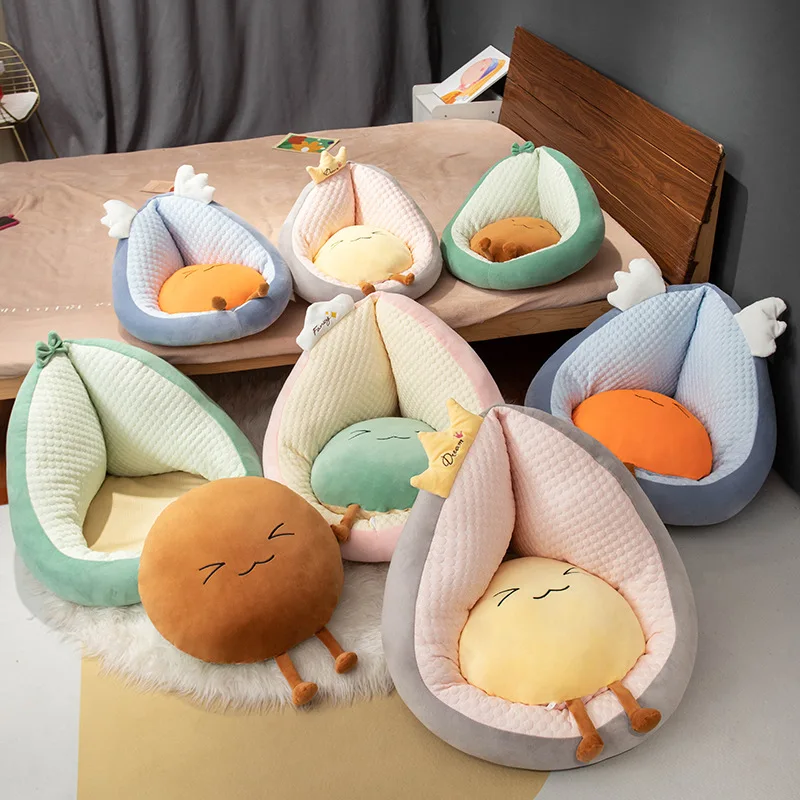 INS Cartoon Plush Cushion Toy Cute Stuffed Plushies Throw Pillow Anime Soft Kids Toys for Bedroom Seat Sofa Cushion Home Decor