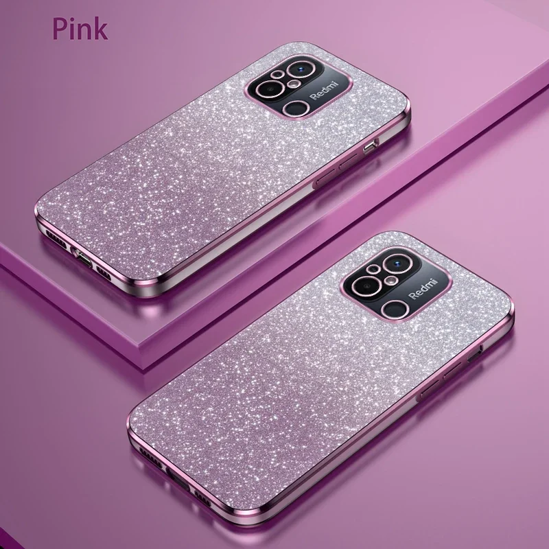 Блестящий блестящий чехол для телефона Xiaomi Redmi 9 9A 9C для Reami 10A 10C 10X 11A 12 12C 13C защитная задняя крышка