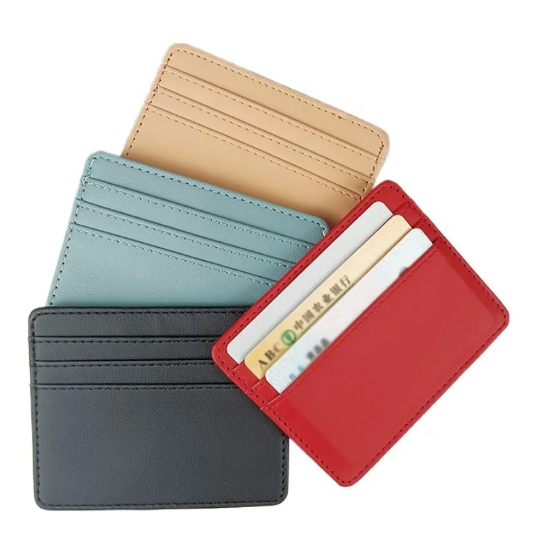 

1pc PU Leather ID Credit Card Organizer Bag Slim Bank Card Storage Case ID Cards Holder Coin Money Wallet Case Cards Bag