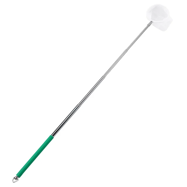 Telescopic Shrimp Stainless Steel Extendable Fish Landing Net For Aquarium Cleaning Tools Foldable Fishing Net Green 2