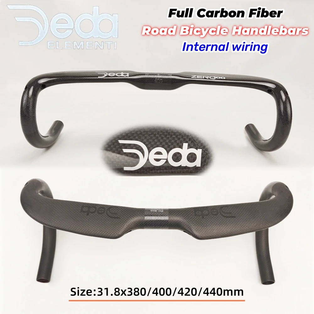 Carbon Fiber Aerodynamic Bicycle Handlebars - Lightweight & Reinforced Design with Internal Routing