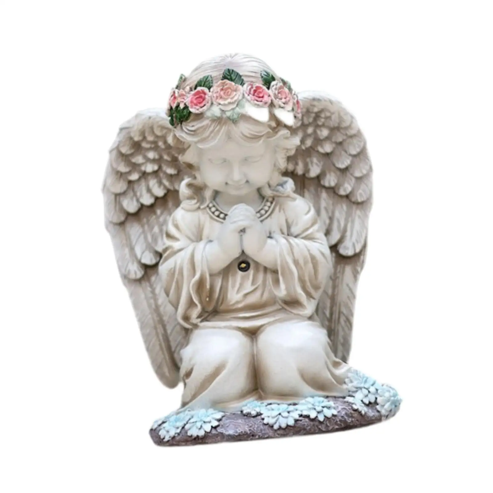 Angel Garden Statue Resin Angel Solar Garden Light for Outdoor Patio Outside