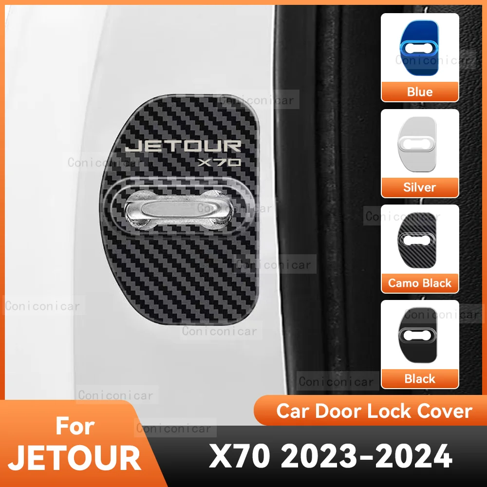 

Для CHERY JETOUR X70 2023 2024 аксессуары Автомобильный Дверной замок Защитная Крышка Эмблемы чехол Нержавеющая сталь защита для украшения