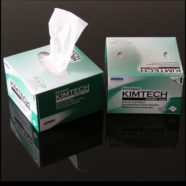 Original Kimtech Kimwipes Fiber Optic Cleaning Wipes Box Of 280 For Optic Fiber Cleaner