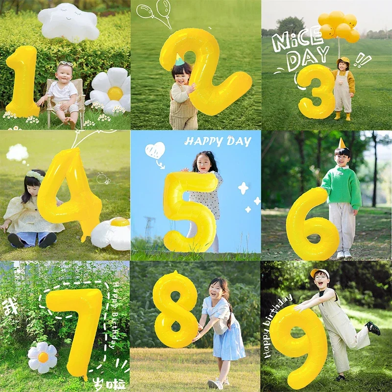 40 inch Digital Balloon Aaluminum Film Number Balloons Children Adult Party Decoration Wedding Holiday Supplies 1pc