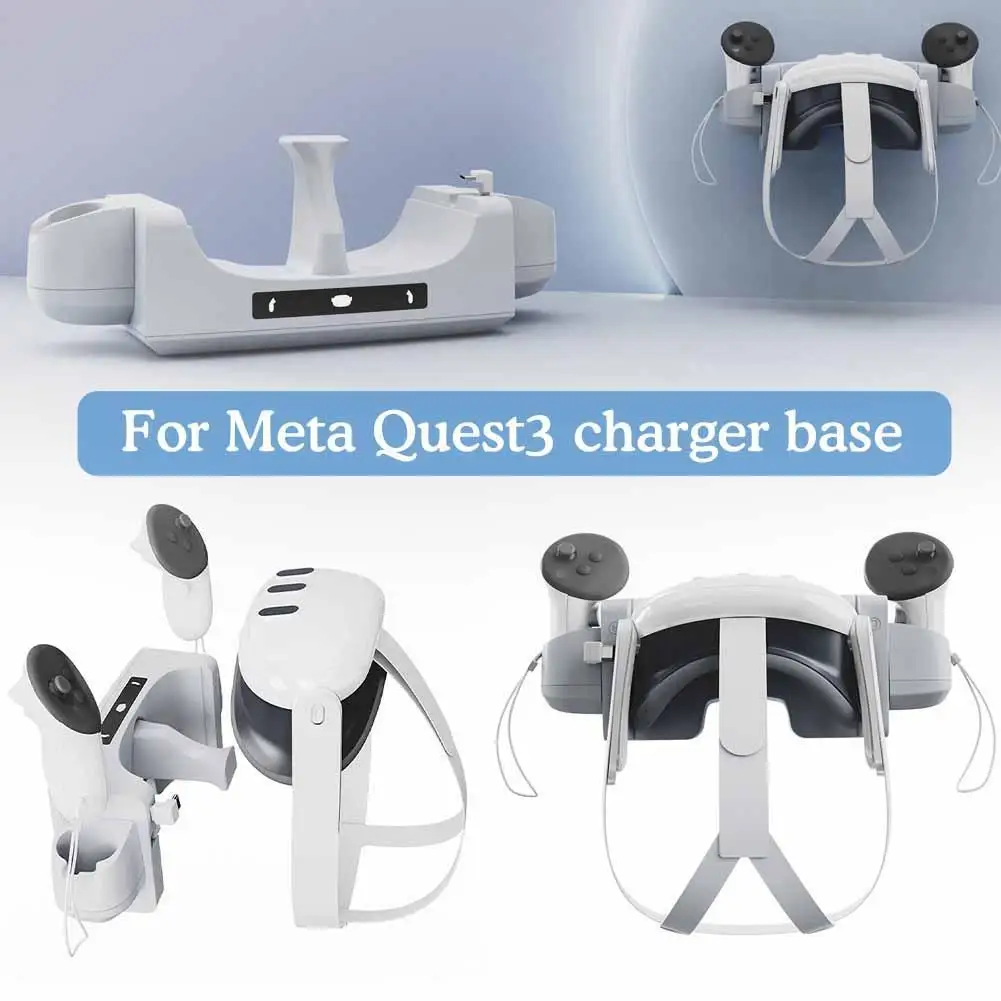 

Charging Dock Wall Mount For Meta Quest 3, Oculus VR Accessories Charger Station Controller Battery Pack, Fit Elite Head Strap