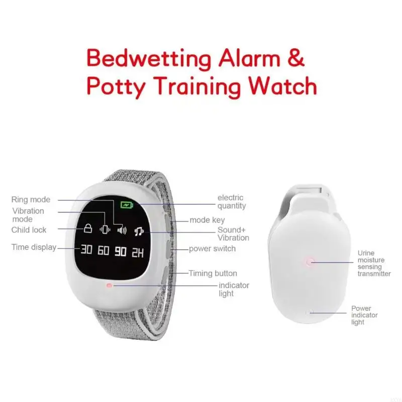 AXYA Professional Bedwetting Alarm Wireless Arm Wear Pee Alarm for Kid Toddler Adult