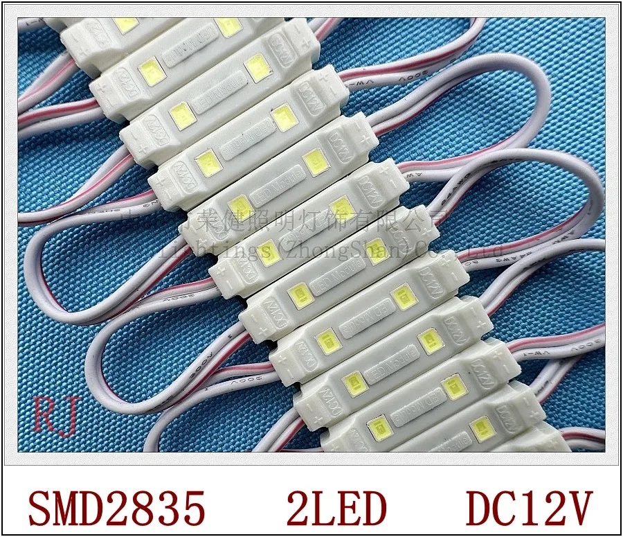 주입 LED 모듈 미니 글자용 방수 LED 조명 모듈 SMD2835 DC12V 2led 0.6W IP65 28mm(L)* 6mm(W)* 5..