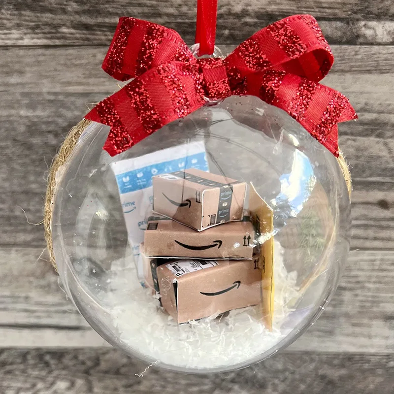 

Christmas Balls For Christmas Tree Decor Mini Express Box Inside Ball Funny Christmas Gift Ornament Christmas Decoratins 2024
