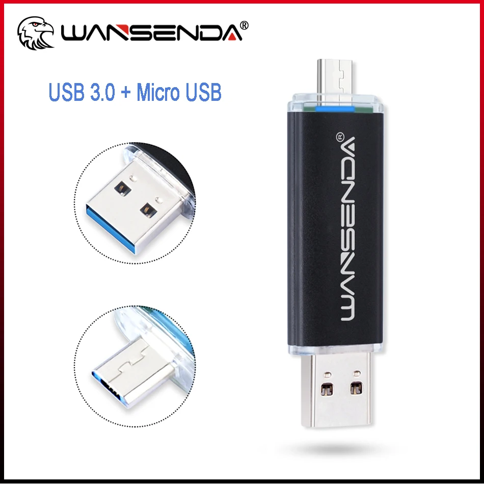 

Wansenda USB 3.0 Flash Drives OTG Pendrive 8GB 16GB 32GB 64GB 128GB 256GB Micro Cle USB Stick Pen Drive for Android/PC