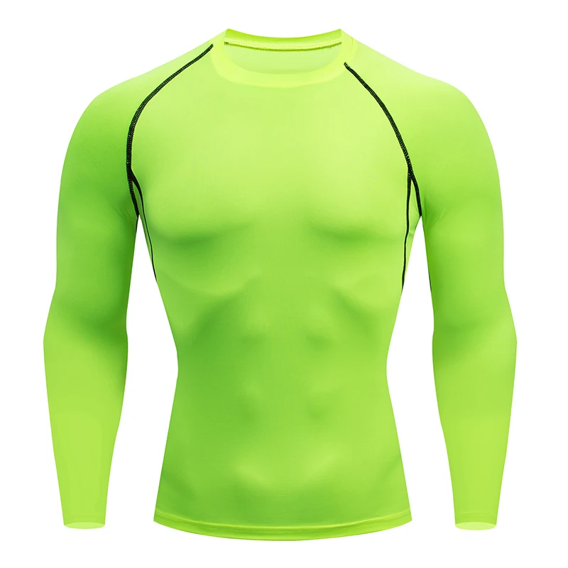 thumbnail image 1 of Camisetas de compresión para correr para hombre, camiseta de fútbol de secado rápido, ropa deportiva ajustada para fitness, camiseta deportiva de manga corta para gimnasio, camiseta transpirable, 1 of 5