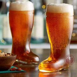 Boots glass beer glass craft beer glass water glass large capacity carbonated same glass 50ML-2450ML Large capacity cup