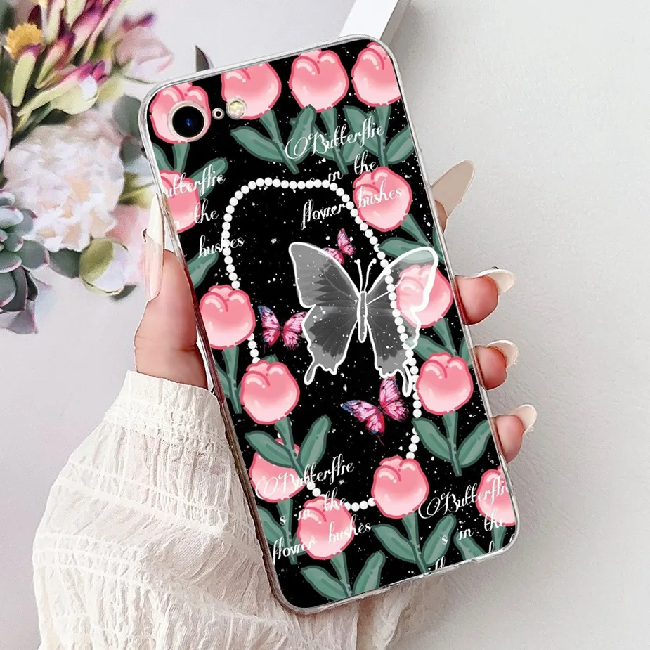 Cute Cat Painted Clear Silicone Soft Slim Phone Case