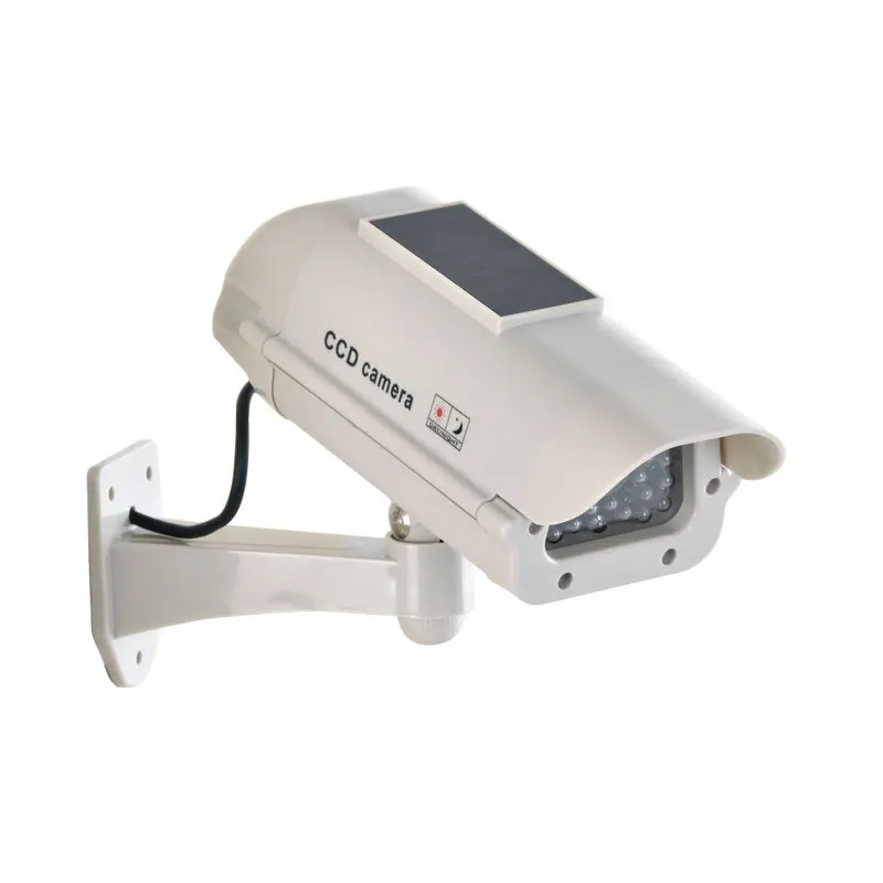 Waterproof Dummy Security Camera with Red Flashing LED for Home and Office Surveillance