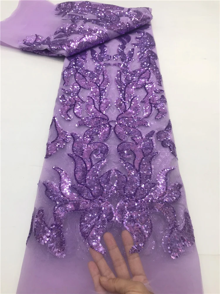 Lace Fabric Embroidery Tulle Sequin 1 Yards For Party Dresses