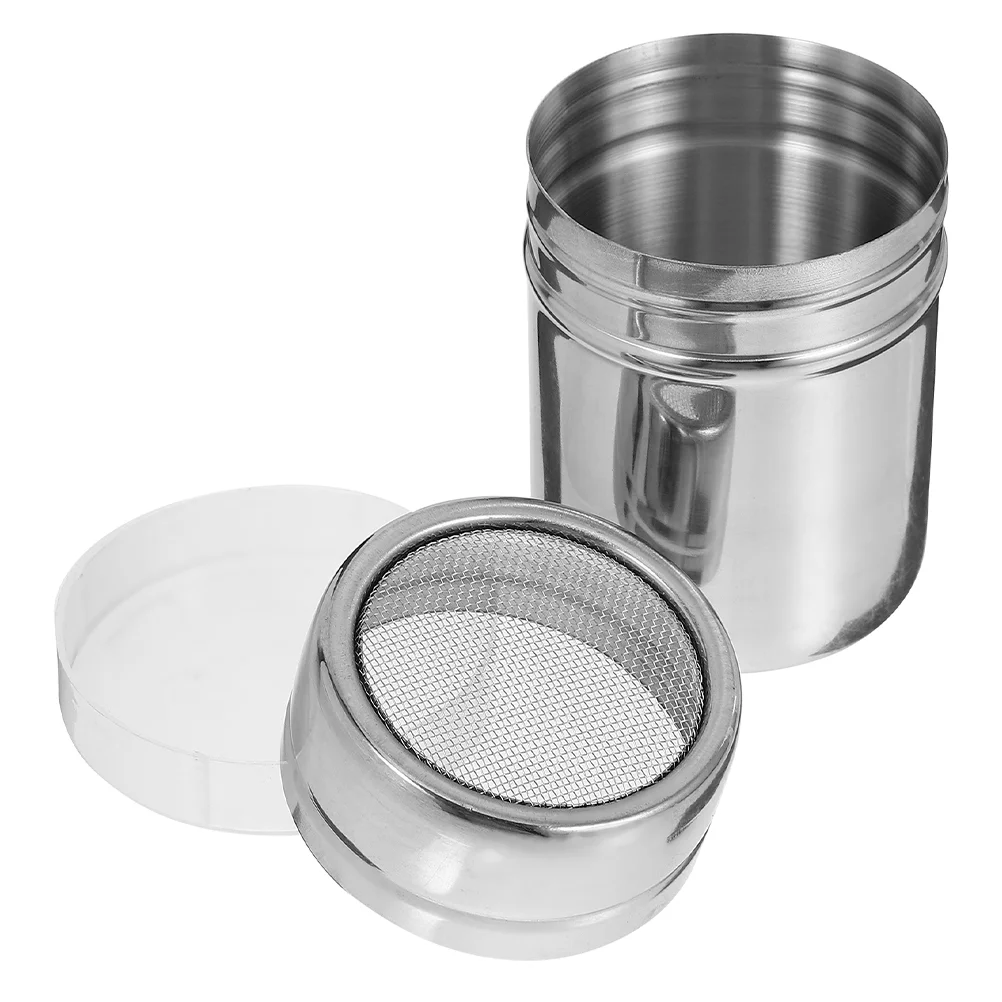Stainless Steel Powder Shaker Fine Mesh Sifter Dispenser With Lid For Coffee Pepper Flour Chocolate Sugar Salt Spices spice shaker spice shaker set