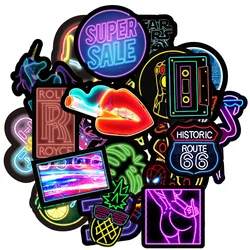 10/30/50PCS Trend Personality Neon Graffiti Stickers Skateboard Suitcase Mobile Phone PVC Waterproof Stickers Wholesale