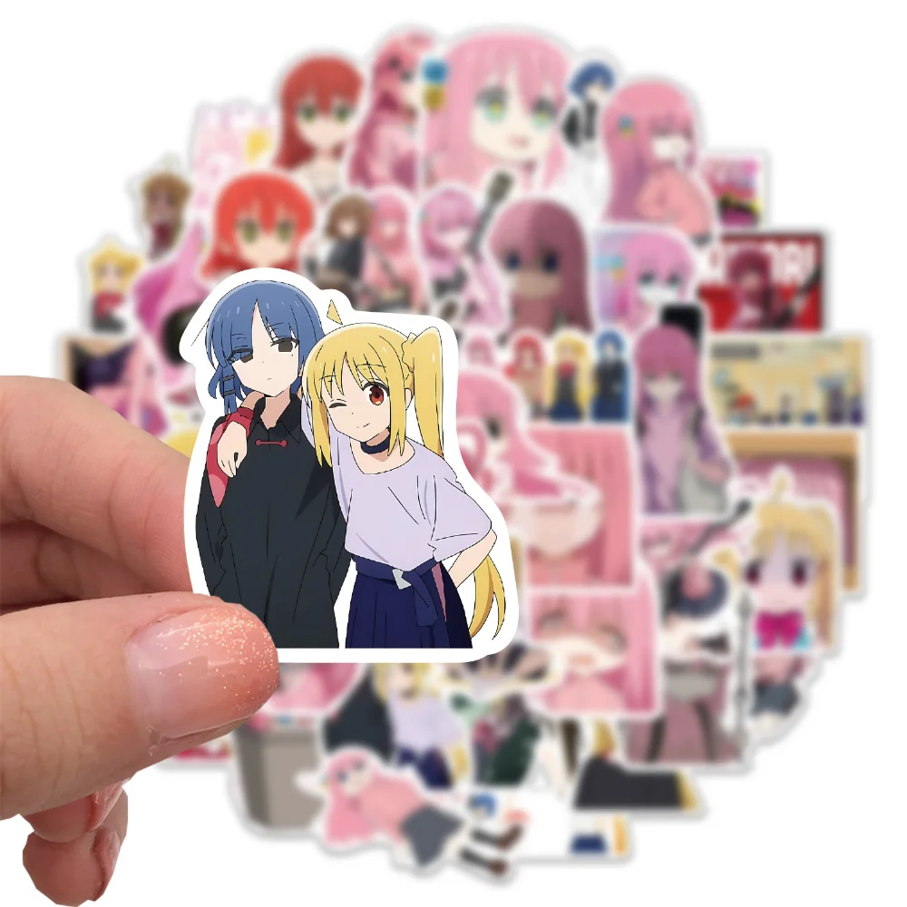 

10/50 шт. Kawaii BOCCHI THE ROCK! Стикеры аниме детские toysstickers DIY бутылка для воды ноутбук чемодан водостойкая Милая наклейка для девочек
