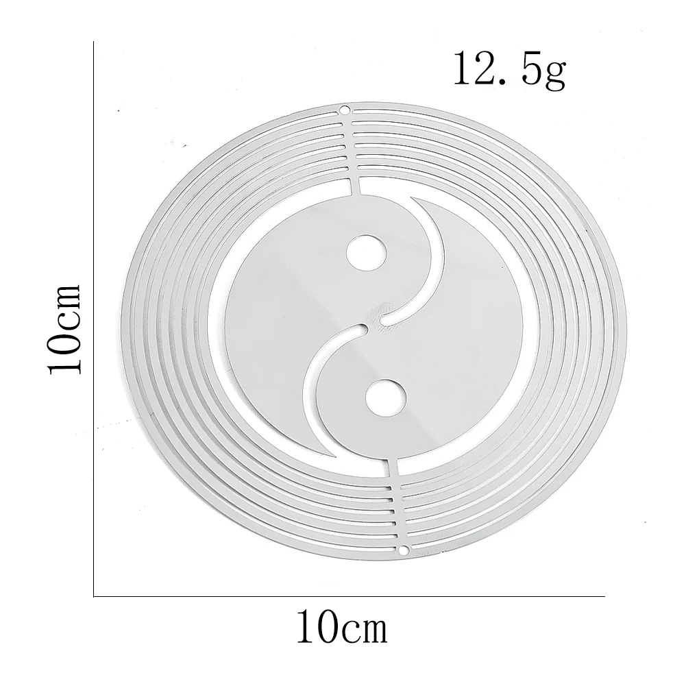 Wind Chimes Wind Chime Windmill Spinner Wind Spinner Catcher Whirligig 3D Yin Yang Wind Spinner Catcher Stainless Steel Feng Shui Tai Chi Wind Chimes Mirror Reflective Garden Hanging Decor