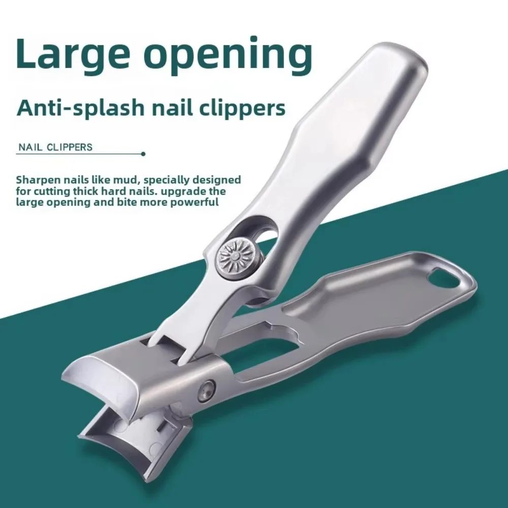 1Pcs Stainless Steel Nail Clipper Splash-Proof Large Opening Portable Dead Skin Removalnail Cuticle Trimmer
