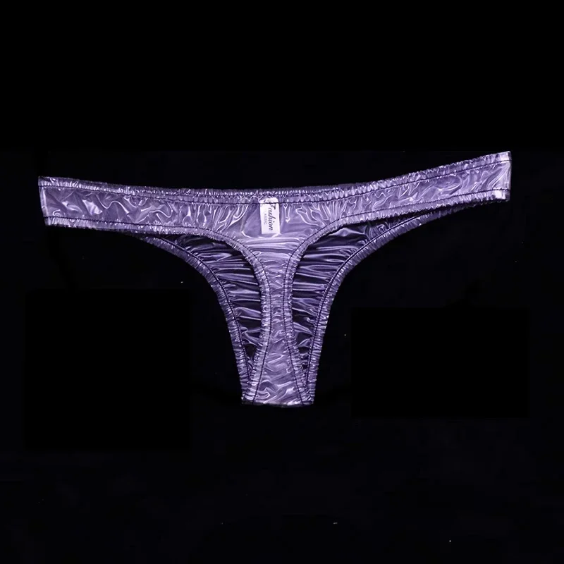 Extra large Transparent Men Sexy PVC Plastic Low Waist Thong G-Strings Soft Silent Women Couples Erotic Briefs Waterproof Pantie