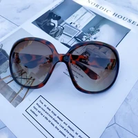 Nouveau grand cadre forme circulaire lunettes de soleil femmes Design marque mode lunettes de soleil en plein air conduite dame lunettes UV400 Gafas 5