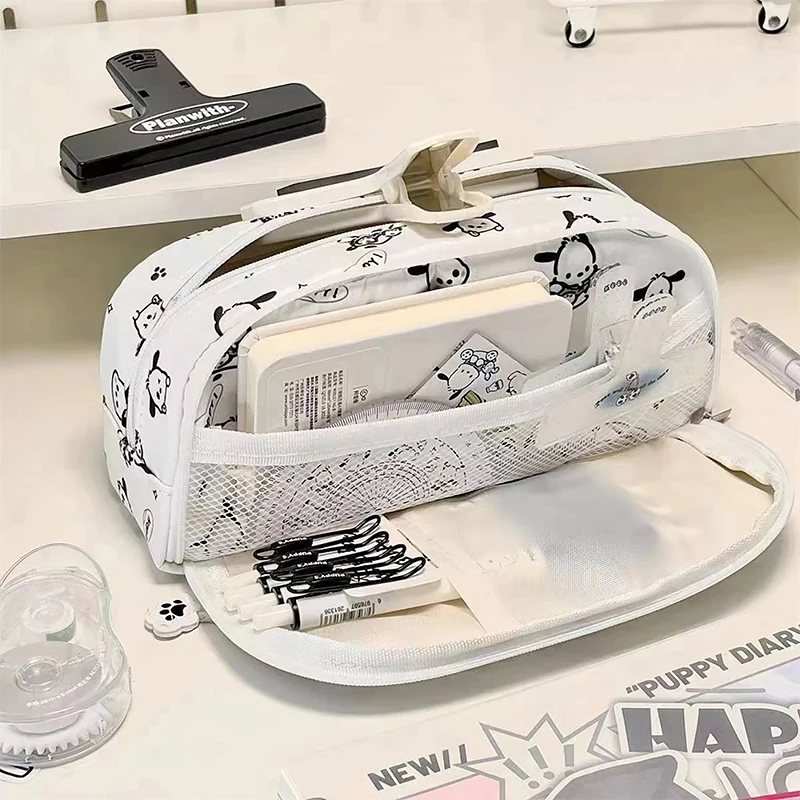 Large Capacity Multifunctional Cartoon Pencil cases Cute Pochacco Kt Cat Printed Pattern Pencil Box School Supplies Gifts
