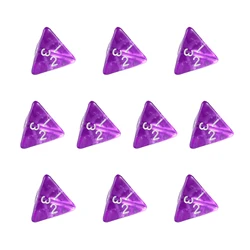 Premium 10 - Piece Transparent Dice Set for Role - Playing Games - Perfect Party Gift & Board Game Accessory (PURPLE)