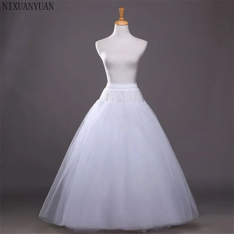 

2023 New Four Layers Petticoat Long Tulle Skirts Womens Underskirt For Wedding Dress Lolita