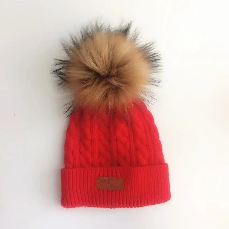 Fashion Baby Hat Knitted Winter Pom Pom Children Hat For Boys Girs Beanies Baby Cute Cotton Cap Warm