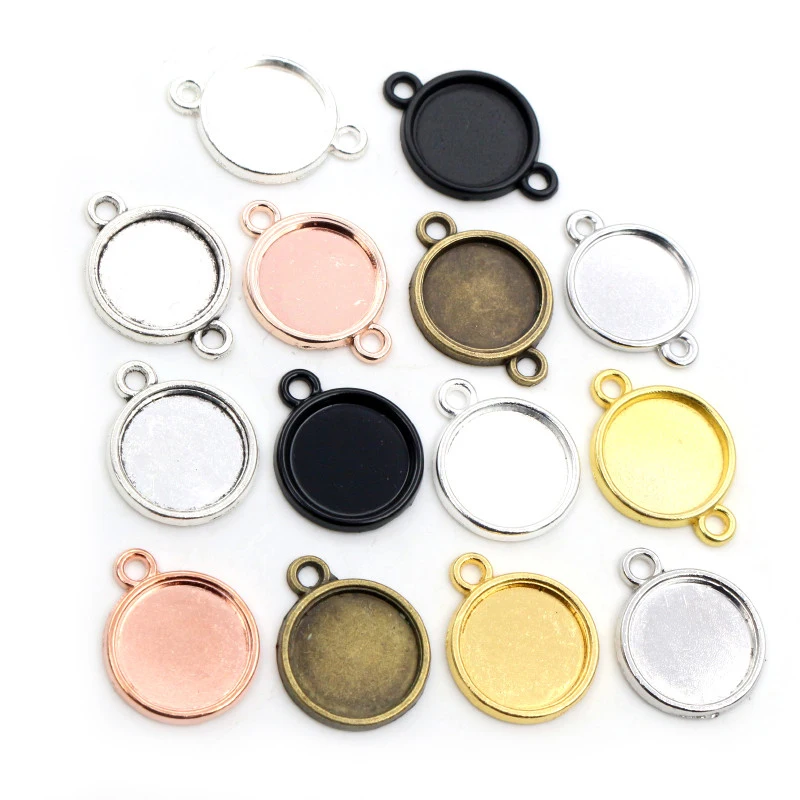 Classic Multi-Size Color-Plated Cabochon Pendant Base