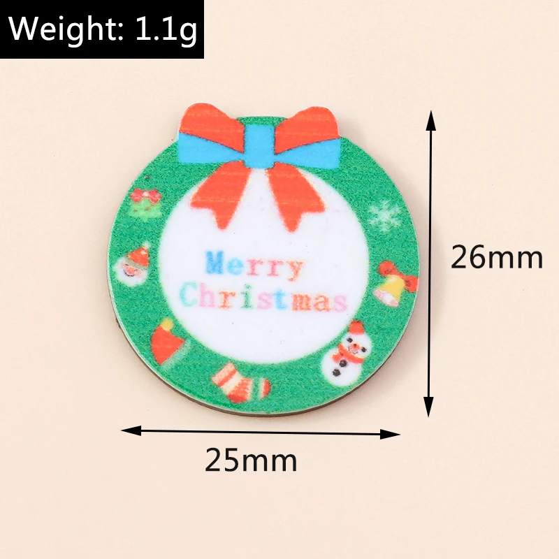 Leslie Mix 10/20/30 Stück neue Frohe Weihnachten Charms Harz Flatback Cabochons für DIY Schmuckherstellung Ohrringe Halskette Zubehör – Detail 12