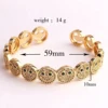 2024 New Retro Cubic Zirconia Smiling Face Open Bracelet for Unisex Office Party Friends Gift Jewelry Accessories 6