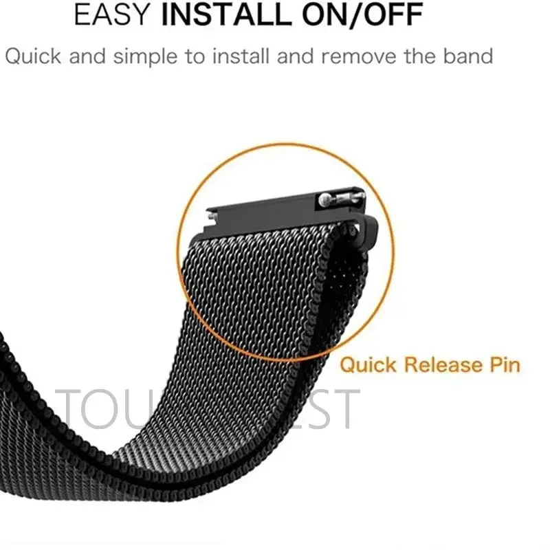Magnetic Metal Watch Strap Band, 22mm 20mm, Premium Adjustable Bracelet