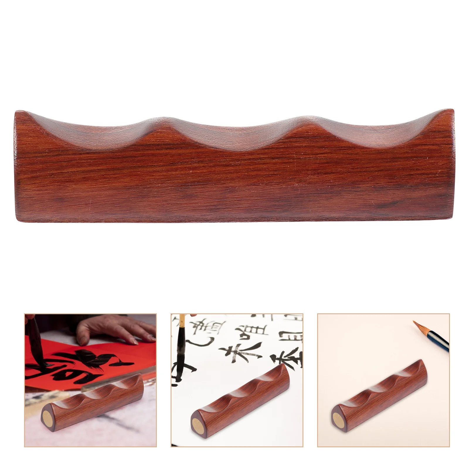

Pen Rest Calligraphy Rack Chinese Brush Practical Holder Wood Ink Stand