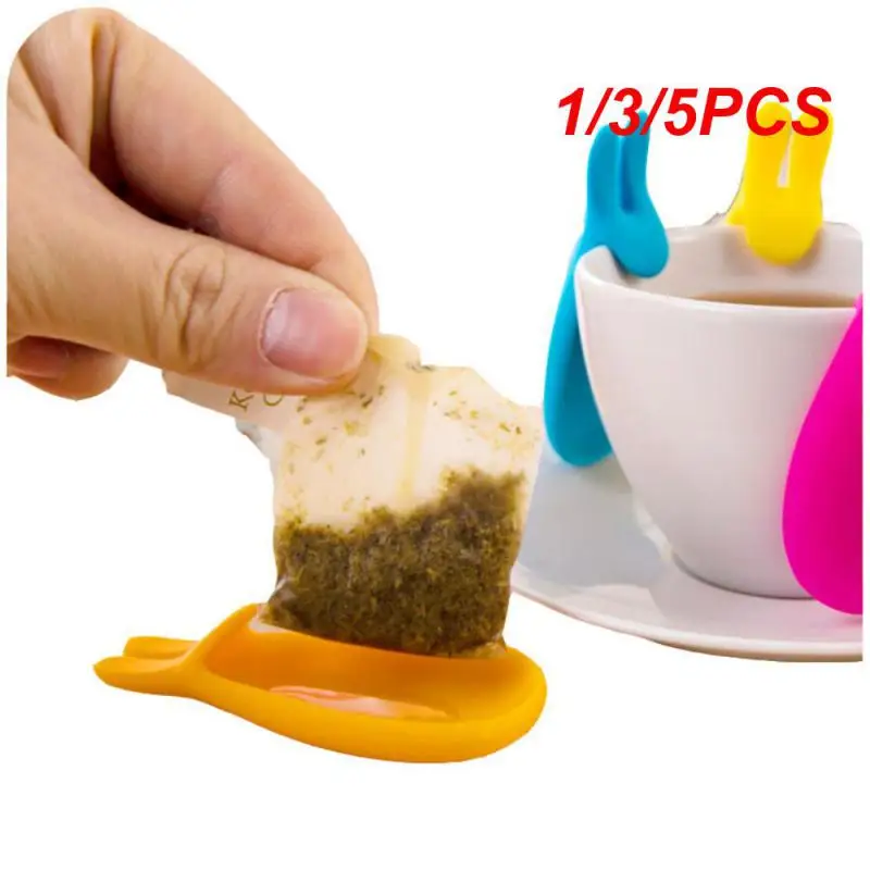 1/3/5PCS Tea Bag Teaware Pot Decoration Mug Cup Useful Cup Decoration Random Color Cup Decoration Tool Cup Tea Clips Reusable