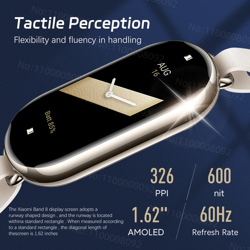 Smart Band Xiaomi Mi Band 8 Global Version Smart Bracelet 8 1.62 AMOLED Screen Miband8 Blood Oxygen Fitness Traker Waterproof Wristbands
