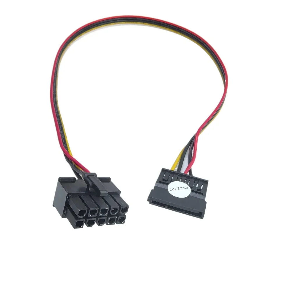 10-polige Buchse auf SATA-Stromversorgungskabel für SSD-HDD-Festplatten-Treiber, angetrieben durch HP Server DL380 G6 G7 Mainboard 18 AWG 40 cm