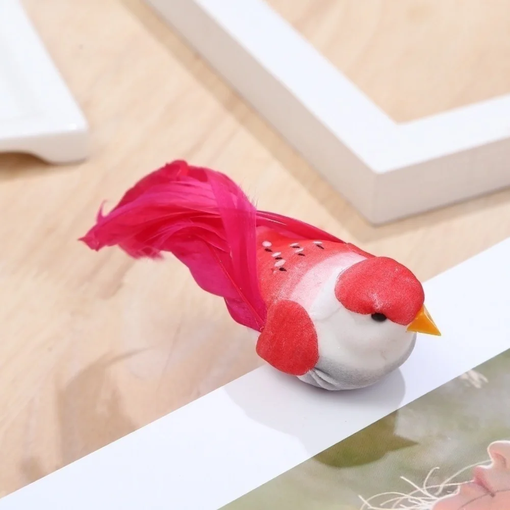 Simulation Artificial Bird Colorful Bubble Birds Home Outdoor Decor Ornament Decoration Yard Garden Accessories - 12 Pcs/box