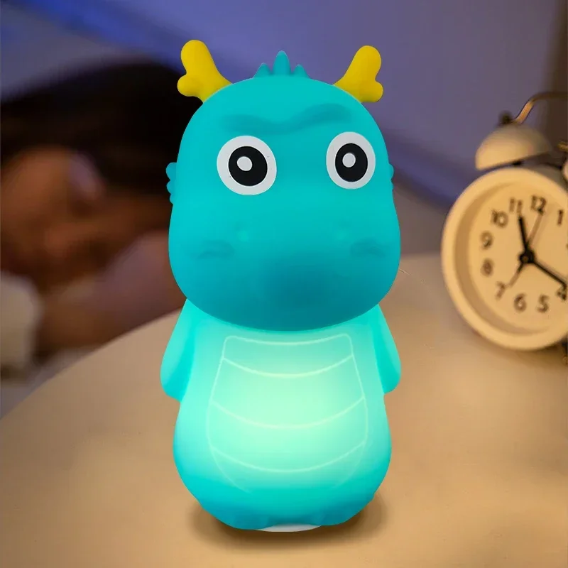 

USB Rechargeable LED Night Lights Bedroom Atmosphere Decoration Cute Animal Silicone Night Light Children Night Companions