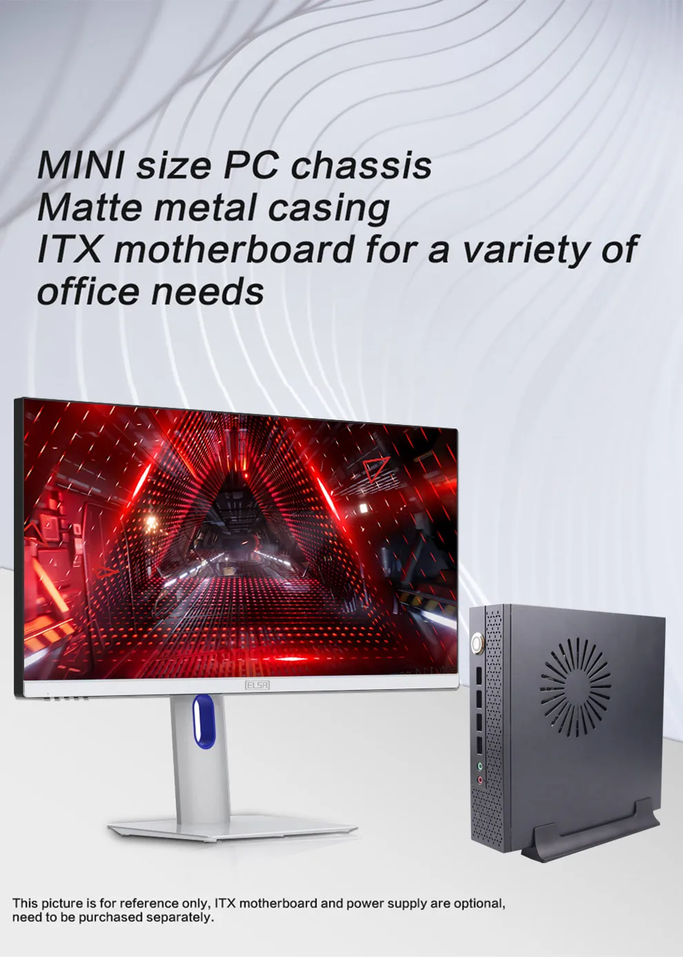 Mini itx chassi portátil desktop computador caso