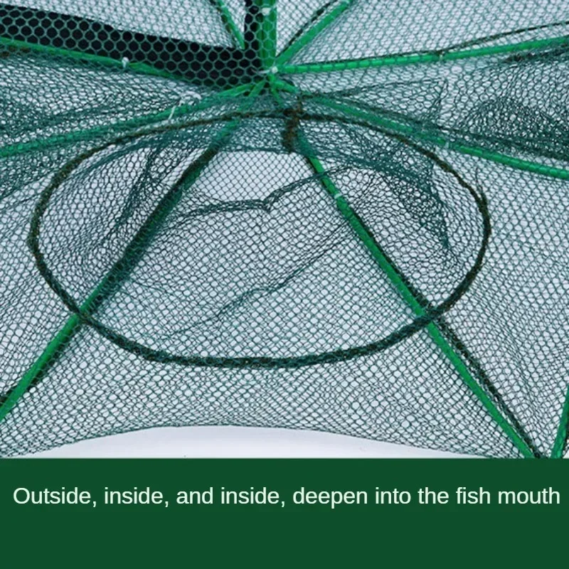 6/8/10/16/20 Holes Folded Portable Fishing Net For Tackle Cage