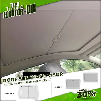 Tesla Modely Sunshade Model 3 Highland Roof Shade Scroll Original Sun Visor Skylight Sunscreen insulation For Tesla 2017-2024