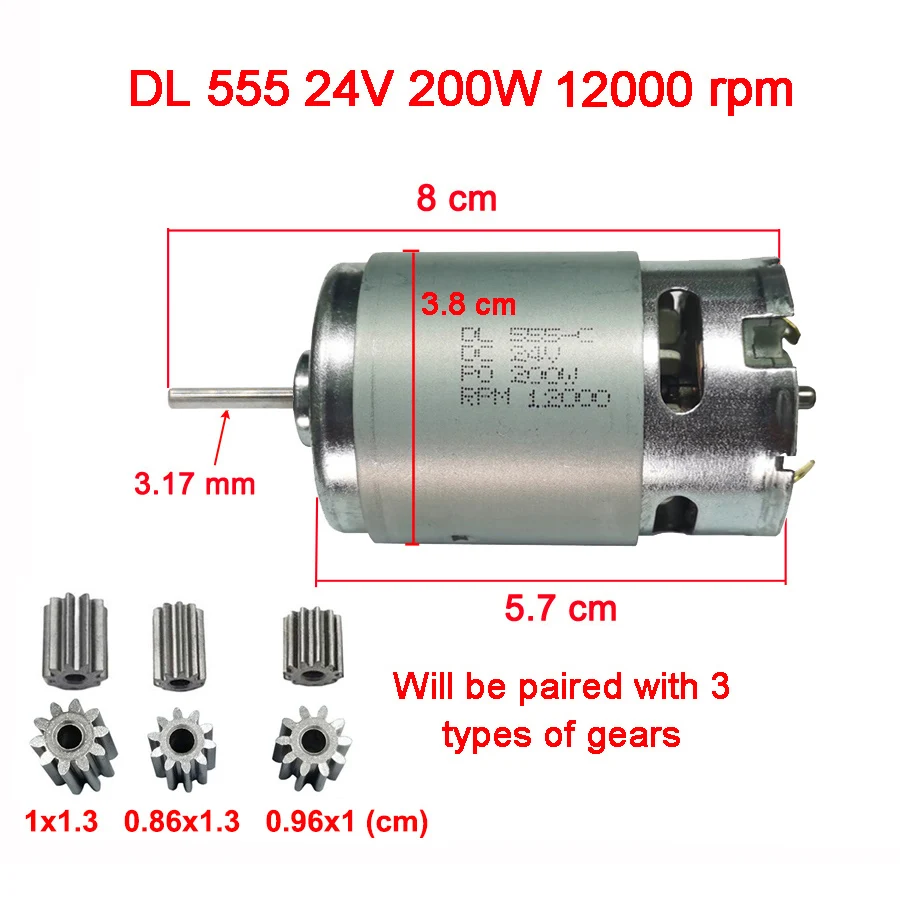 High-Speed Children's Electric Car Motor - High-Power 35,000 RPM Engine