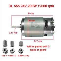 High-Speed Children's Electric Car Motor - High-Power 35,000 RPM Engine (555 24V 12000rpm)