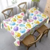 Easter Eggs Waterproof Tablecloths Holiday Party Decor Rectangle Table Cover for Kitchen Dining Table Decor Easter Decorations 1